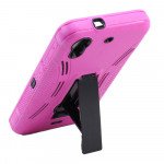 Wholesale HTC Desire 626 Armor Hybrid Stand Case (Hot Pink)